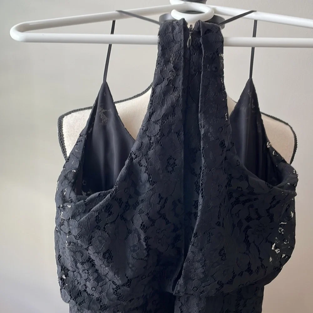 Joie Nanon B black lace sleeveless mini dress - Picture 8 of 16